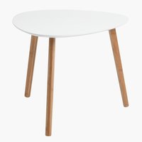 Sohvapöytä TAPS 55x55 valkoinen/bambu