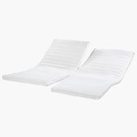 Jerseykuvertlagen 180x200x6-10cm 2-split hvid