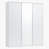 Garderobeskab VEDDE 167x197 m/spejl hvid