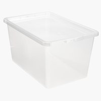 Caixa de arrumação BASIC BOX 52L com tampa transparente