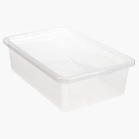 Unterbettbox BASIC BOX 30L m/Deckel transparent