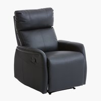 Krzesło z podnóżkiem VEJEN czarny