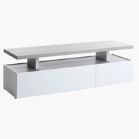 TV bench TOFTLUND white/concrete