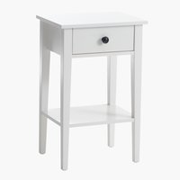 Bedside table NORDBY 1 drawer 1 shelf white