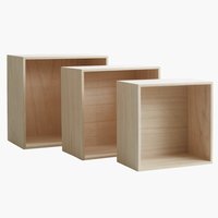 Wall shelves ILBRO set of 3 natural