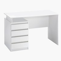 Písací stôl MESINGE 60x118 biela