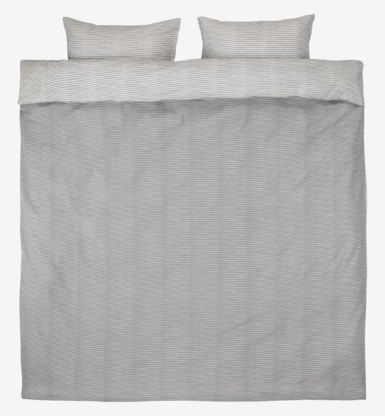 Set krep posteljine LOLA 200x220 siva/bela