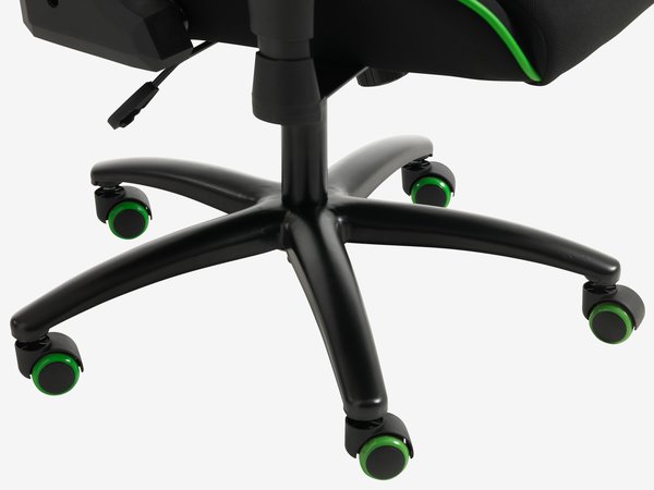 Геймърски стол LAMDRUP черна мрежа/зелено