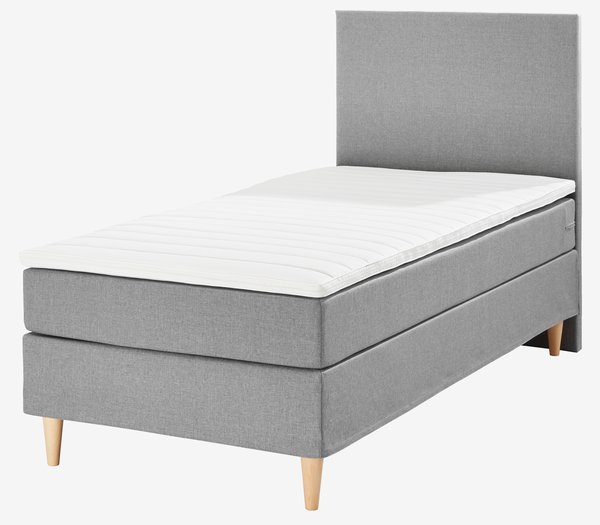 Letto sommier 90x200 cm LEIRKUP BC10 grigio-23