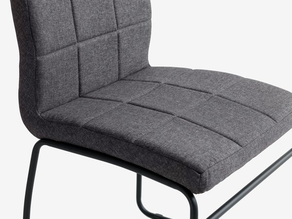 Chaise HAMMEL tissu gris/noir