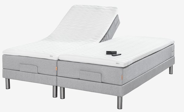 Lit réglable 90x200cm JOSELVA GE40 gris-27 LATEX