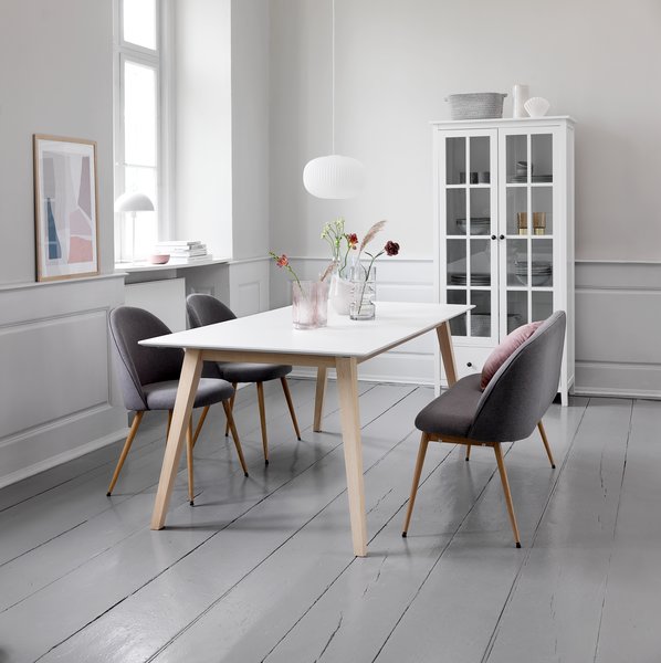 Кухненски стол KOKKEDAL сив/цвят дъб