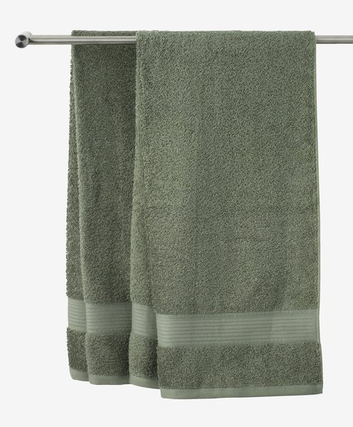 Asciugamano da bagno KARLSTAD 70x140 verde militare KRONBORG