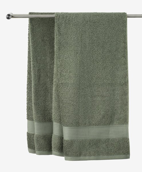 Μεγάλη πετσέτα μπάνιου KARLSTAD 100x150 χακί KRONBORG
