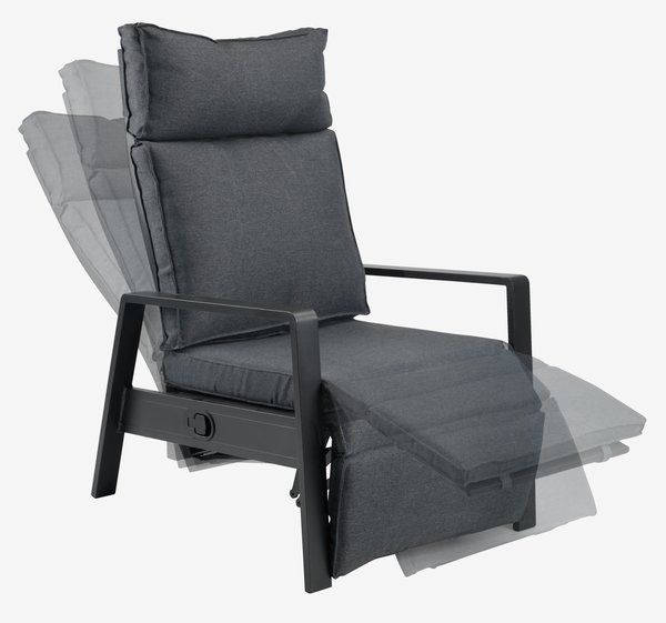 Lounge chair VONGE black