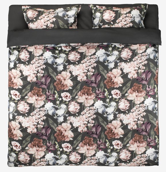 Lenjerie pat+cearșaf ELLA 200x220 flori