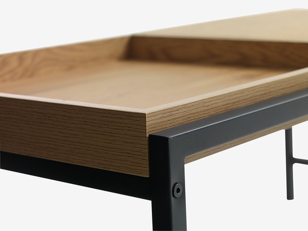 Coffee table TRAPPEDAL 50x100 oak/black