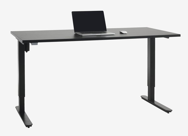 Bureau ajustable SLANGERUP 80x160 noir