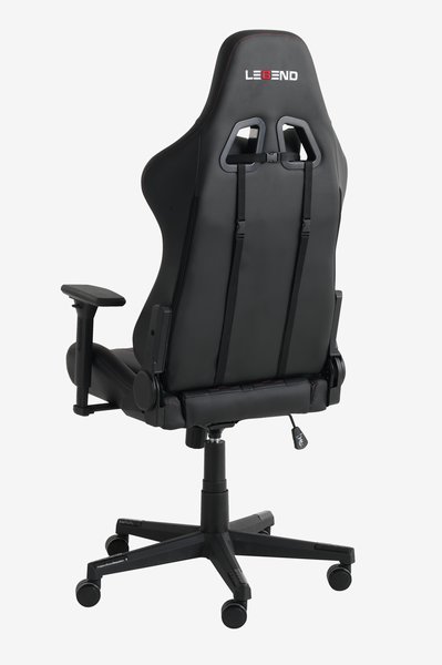 Gaming chair NIBE black faux leather/red