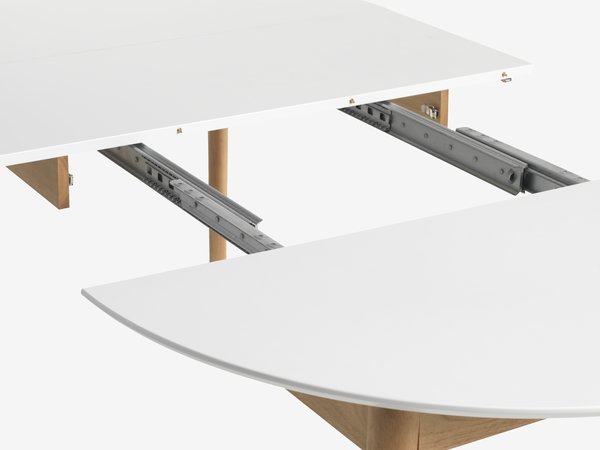 MARSTRAND Ø110 bord hvit + 4 KASTRUP stoler hvit