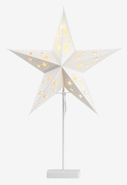 Yılbaşı yıldızı GULDTOP Ø43xY66cm beyaz LEDli