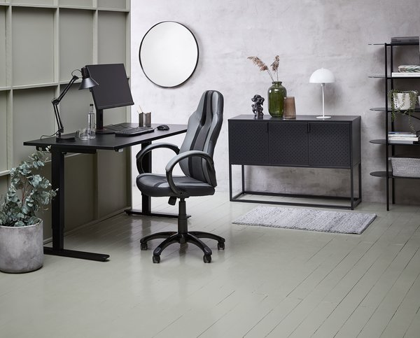 Bureau ajustable SLANGERUP 80x160 noir