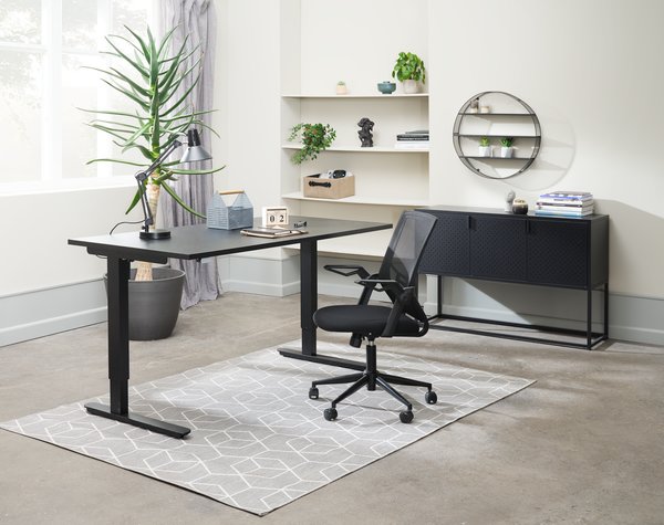 Bureau ajustable SLANGERUP 80x160 noir