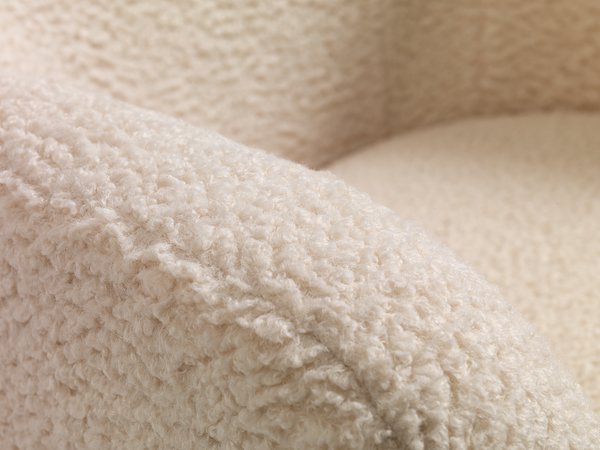 Fauteuil VILDSUND tissu bouclette blanc cassé