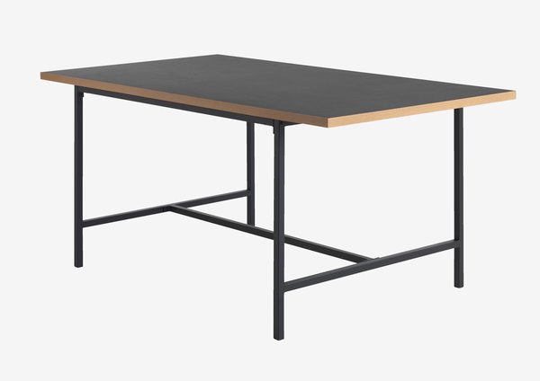 Table EGUM 90x160 noir/chêne