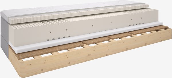 Elevationsseng 180x200cm DUNLOPILLO NEA E200 grå-32