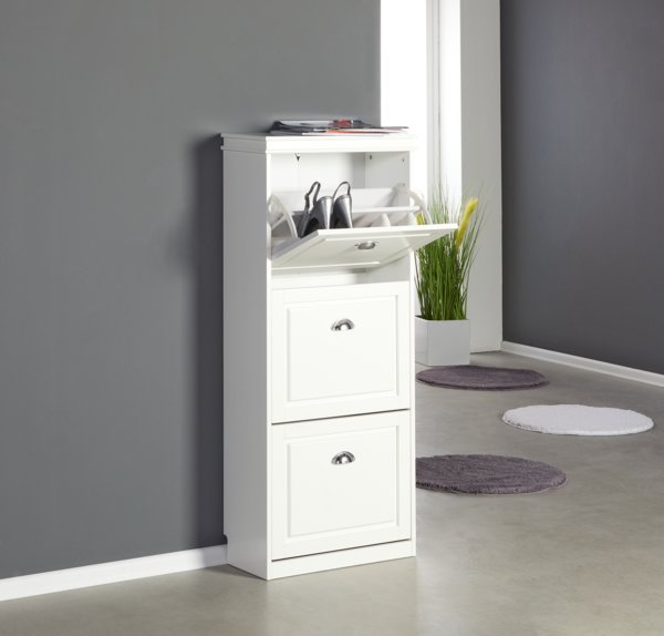 Shoe cabinet JERUP 3 comp. white