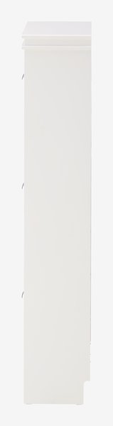 LM 390 Scarpiera In Legno Composito Bianca 470 Mm – Due Ripiani In Filo D'Acciaio, Ecologica E Riciclabile, Per Corridoio E Armadi