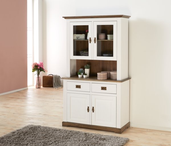 Alzata credenza VILSTED 2 ante bianco/marrone