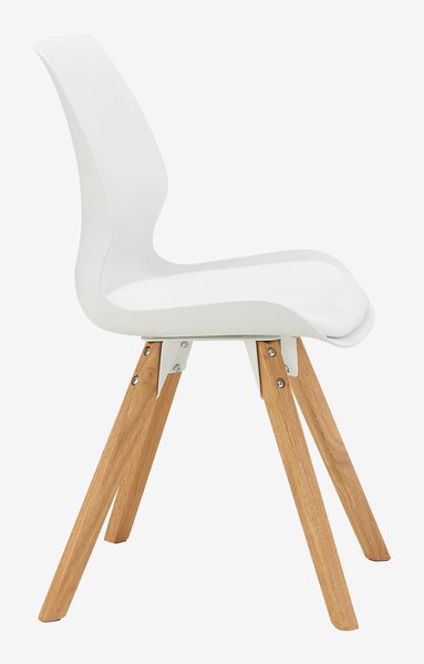 Chaise BOGENSE blanc/naturel