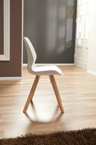 Chaise BOGENSE blanc/naturel