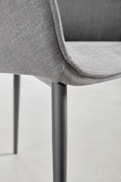 Table MOSELUND L180 céramique + 4 chaises SABRO gris/noir