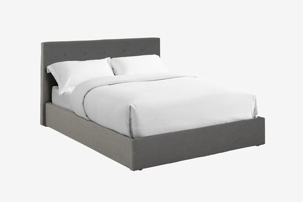 Estructura de cama ALNOR 180x200 gris oscuro/negro