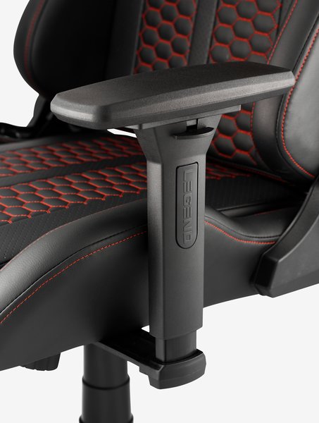 Gaming chair NIBE black faux leather/red