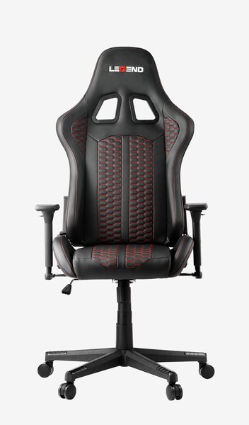 Gaming chair NIBE black faux leather/red