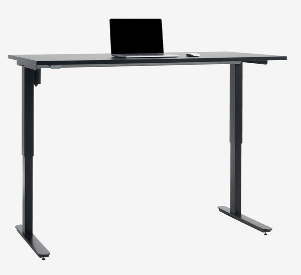 Bureau ajustable SLANGERUP 80x160 noir