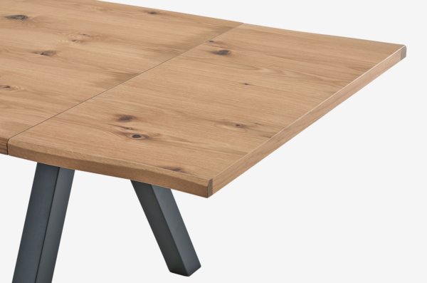 Tavolo da pranzo SANDBY 100x210 cm col. rovere naturale/nero