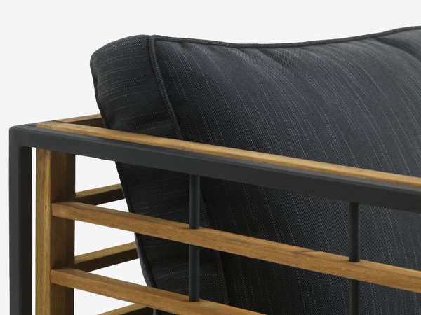 Lounge-Set UGILT Recamiere 3 Personen Hartholz