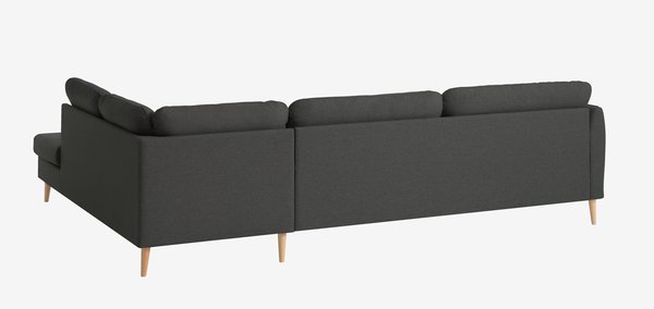 Sofa AARHUS open-end højrevendt mørkegråt stof