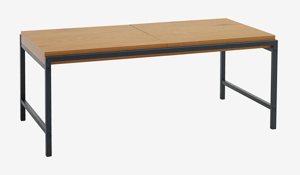 Table basse TRAPPEDAL 50x100 chêne/noir