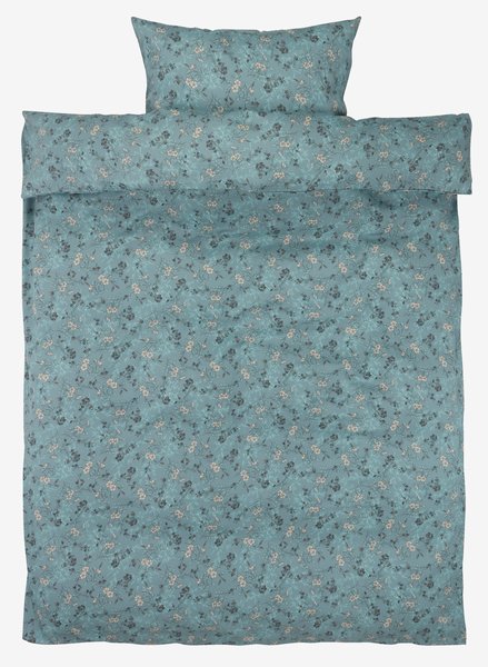 Completo copripiumino Raso EBBA 160x210 cm blu