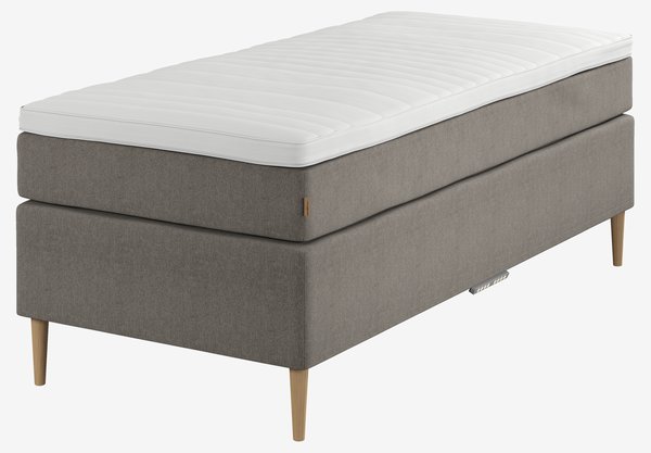 Boxspringbett 90x200cm GOLD C110 grau-21 Memory