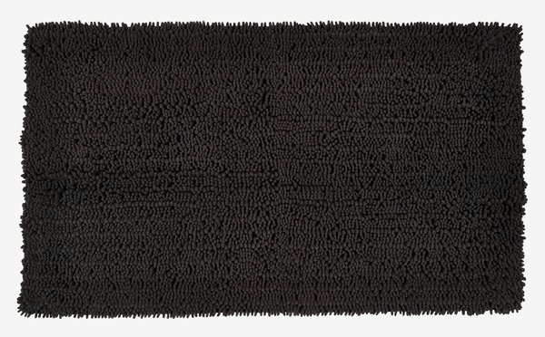 Tappeto da bagno ROSVIK 70x120 cm ciniglia antracite