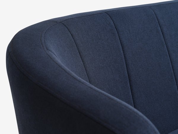 Sofa GISTRUP 3-seter mørk blå stoff