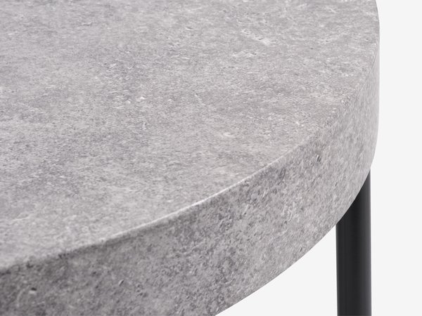Tavolino BANKEHUSE Ø50 color cemento/nero