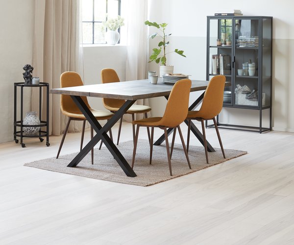 Tavolo da pranzo ROSKILDE 95x200 cm rovere scuro